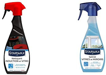 STARWAX Nettoyant Quotidien pour Vitrocéramique et Induction - 500ml -Idéal pour Nettoyer les Plaques en Vitrocéramique et Enduction & Nettoyant Spécial Vitres et Miroirs - 500 ml