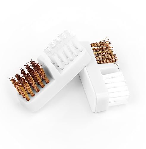 2pcs Brosse à Ongles Poils Durs, Brosse à Double Usage, Brosse de Nettoyage de Manucure et Brosse de Polissage des Ongles, Brosse à Poussière Brosse à Ongles pour Polir et Nettoyer les Ongles