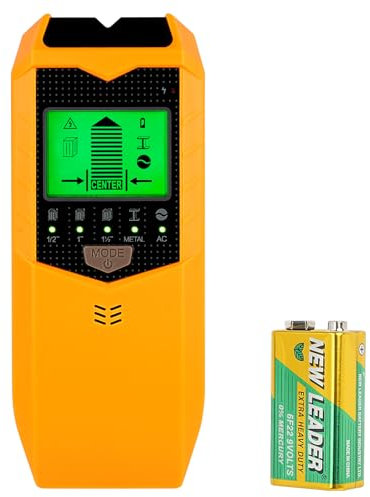 Stud Finder Wall Scanner,WOVTE 5 in 1 Electronic Stud Detector Stud Finder with Battery, Audio Alarm and HD LCD Display for The Center and Edge of Wood, AC Wire, Metal and Studs Detection