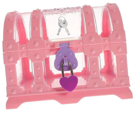 EYPKPL Schmuckkoffer Schmuckschatulle mit großer Kapazität, rosa Schmucketui für kleine Mädchen, Schmuck-Organizer-Box, verschließbar, Piraten-Edelsteine, Schmucktruhe Einfach zu erreichen