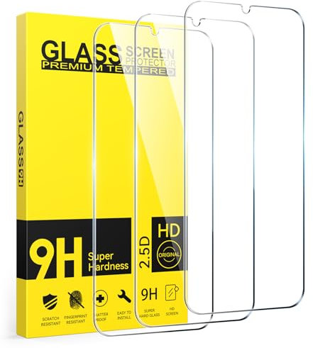 Niphabe 3 Piezas Protector Pantalla Para Xiaomi Redmi 13 C/Poco C65,Dureza 9H,HD Cristal Templado,Antiarañazos,Sin Burbujas,Ultra Transparente
