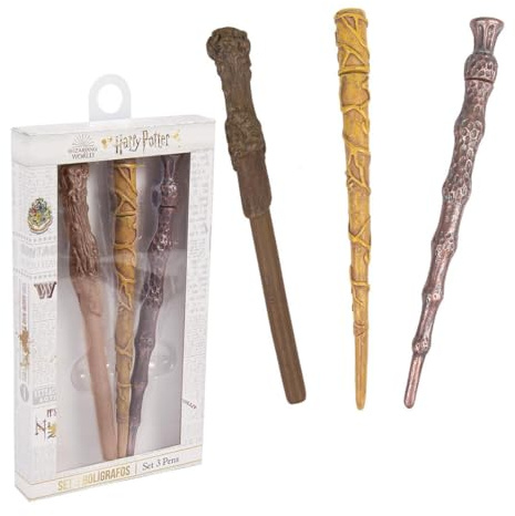 HARRY POTTER Set mit 3 Zauberstab-Kugelschreibern