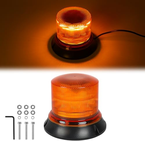 AOHEWEI Luz de advertencia LED ámbar, 8 patrones 12/24 V 20 piezas lámpara estroboscópica LED para máquinas agrícolas vehículos comerciales autobús escolar tractores excavadoras camiones