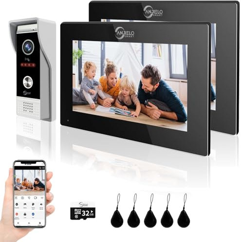 ANJIELO SMART TUYA Video Doorbell Intercom(Wired), 1080P Video Doorbell Camera with 7 Touch Screen Monitor,Support motion detection, multiple unlocking methods (2)