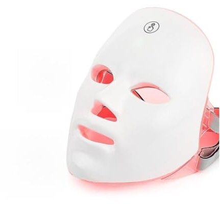 7 färger LED ansiktsmask foton terapi hud anti akne rynkor borttagning trådlös