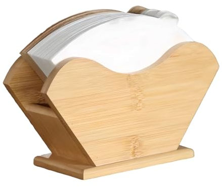 Kaffeefilterhalter Holz, Kaffeefilter Aufbewahrungsbehälter, Rustikal Küche Serviettenspender, Filterpapierhalter Halterung, Bauernhäusern Kaffeefilterbehälter Organizer für Café Dekoration