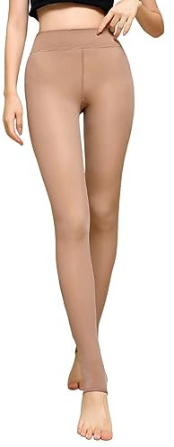 Gefütterte Strumpfhose Damen Blickdichte Kompressionsstrumpfhose Damen Enges Figurformende Winterstrumpfhose Damen Gefüttert Stützstrumpfhose Casual Tailliertes Winter Leggings Damen Gefüttert
