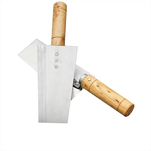Cazzuola per intonaco, cazzuola in acciaio inox, cazzuola per fughe, 1 pezzo, frattazzo per cemento argentato, cazzuola per bordi per muratore, pala per cemento con manico in plastica antiscivolo,