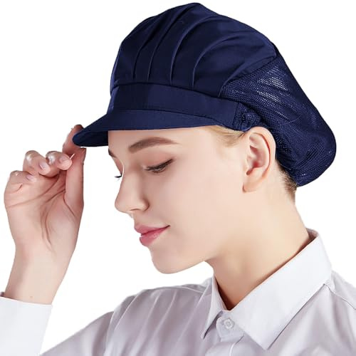Nanxson Unisex 3 Stück Kochmütze elastisch Kochhut waschbar Staubmütze | Herren Damen einfarbig atmungsaktiv Haarnetz Arbeitshut with Krempe für Küche,Restaurant,Nahrungsmittelwerkstatt