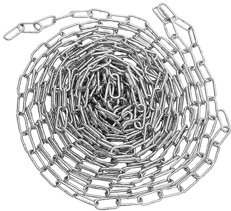 Milisten Silver Barrier Chain Chain Links Feet Long for Parking Driveway Barrier and Garden Fence Decoration