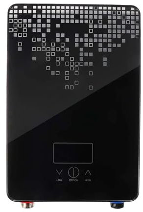 Scaldabagno elettrico, Scaldabagno Istantaneo Senza Serbatoio 6500w Termostato Riscaldatore A Induzione Smart Touch Riscaldatori Elettrici Doccia Automatica per cucina, bagno e lavatrice(Noir)