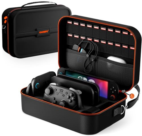 ZOZOVR Custodia per Nintendo Switch 2 (2025), Custodia da Viaggio Rigida e Protettiva con 20 Alloggiamenti per Schede di Gioco, Borsa Capiente Antipolvere per Accessori Switch 2, Nero