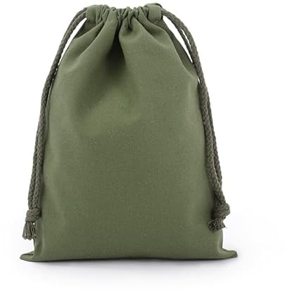 WANYI 2 Stück Baumwollsäckchen 18x25cm Stoffbeutel Baumwollbeutel mit Kordelzug Säckchen zum Befüllen Geschenksäckchen für Schmuck Süßigkeiten Geschenkverpackung Hochzeit(Grün 02)