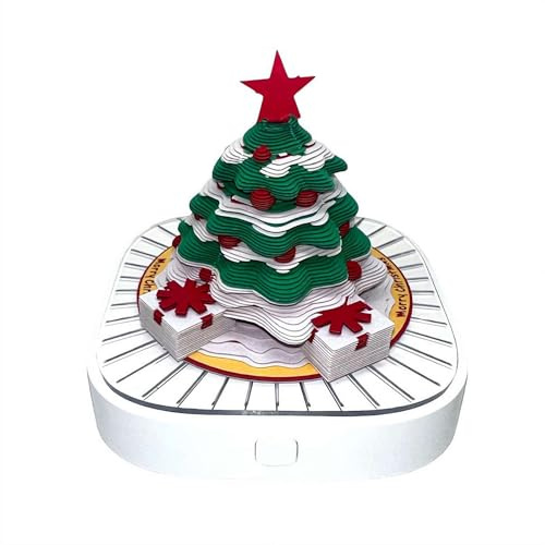 Calendario 3D 2026, calendario per la casa dell'albero di Natale, blocco note con luce LED per regali decorazioni