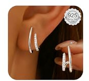 Diamday Argent Boucles D'Oreilles, Argent 925 D'Oreilles Femme Clous