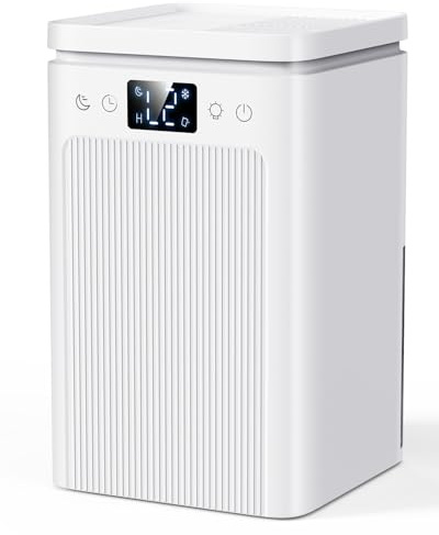 Dehumidifiers for Home, Dehumidifier for Bathroom with 2.2L Water Tank Auto-Off Sleep Mode Smart Defrost, Touch Control Small Dehumidifier for Bedroom Quiet Dehumidifiers for Drying Clothes