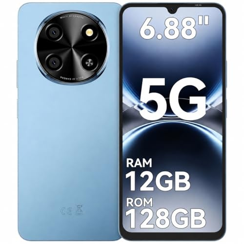2026 New Slim Mobile Phones, 5G Smartphone, 6.88HD Android Phone, NFC,Blue