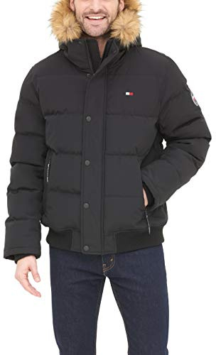 Tommy Hilfiger - Veste bomber matelassée en tissu Arctic pour homme, noir, Medium
