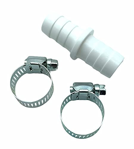 JAM2DAY Connector for Washing Machine/Dishwasher Outlet Drain Hose Including Clips