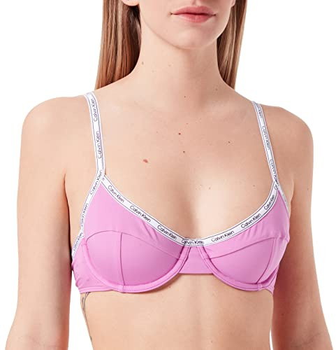 Calvin Klein Top de Bikini Balconette-UW para Mujer, Helio Hue, 36 / B