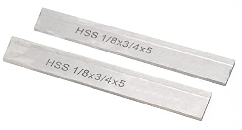 Set of 2 HSS 1/8x3/4x5 for Lathe Parting Cut Off Blade Tapered Type T3-W