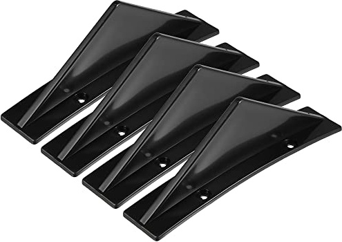 X AUTOHAUX 4pcs Voiture Diffuseur Universel Requin Aileron Spoilers Arrière Spoiler Noir