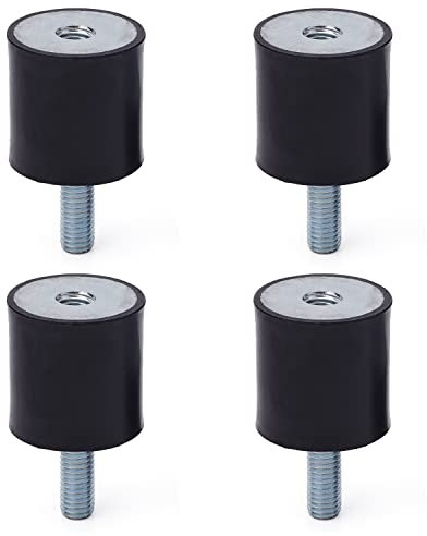 Gummi Schwingungsdämpfer 4 Stücke Gummimetallpuffer Halterungen Anti Vibration Silentblock Gummi Anti-vibrations-isolator für Luftkompressoren Motoren Wasserpumpen Boot Spulen (VDM8,30x30mm)