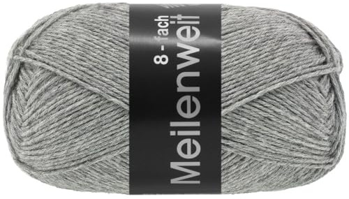 LANA GROSSA Meilenweit 8-fach 150 | 8-faches Sockengarn, waschmaschinenfest | Handstrickgarn 80% Schurwolle & 20% Polyamid | 150g Wolle zum Stricken & Häkeln | 315m Garn FB9615