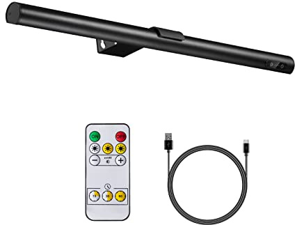 VIGMOJ Rechargeable Picture Light Battery Operated,19.7 Wireless Painting Light with Remote Control,Metal Art Display Lamp,3 Modes,Dimmable Dartboard Light with Timer for Frame Picture