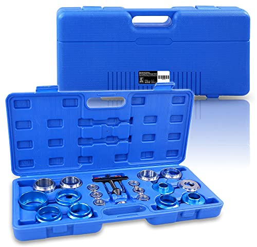 ENVA Montage und Demontagesatz für Radialdichtungen 24TLG. Werkzeug Set mit Simmerring und Wellendichtring Montagewerkzeug zum Aus- und Einbauen von Dichtungen Ø 21,5 bis 64