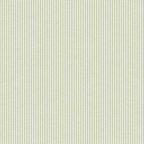 LL-03-12-8 Non-Woven Wallpaper Striped Textile Look Green Cream White