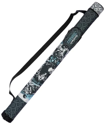 CUESOUL GORGEOUS Billiard Cue Hard Case,Holds 1 1/2 Pool Cue (1 Butt/1 Shaft)-White
