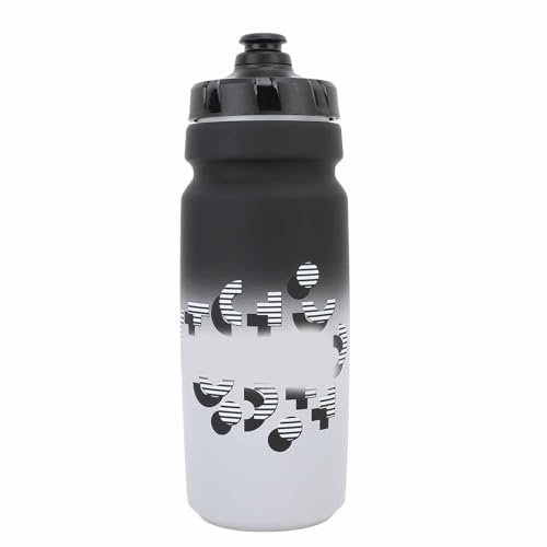 ciciglow Bike Water Bottle, Portable Sports Water Bottle 750ml Large Capacity Leakproof Squeeze Water Bottles for Most Bike Bottle Cage (Black Gray)
