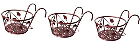 pflanzenständerStück Pflanzgefäße zum Aufhängen im Freien, Pflanzgefäße für den Außenbereich, Pflanzkörbe für den Außenbereich, Retro-Blumentopfhalter, Pflanzenpräsentationsregal, Schwarze P