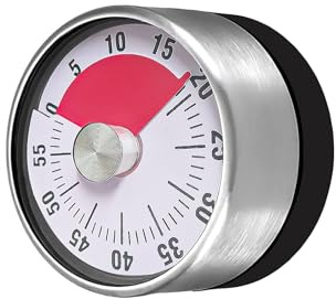 Diompirux Kurzzeitmesser Küchentimer, Mechanischer Und Magnetischer Timer, Eieruhr Mechanisches Uhrwerk Keine Batterien Erforderlich, delstahl Countdown Timer, for Unterricht, Treffen, Kochen