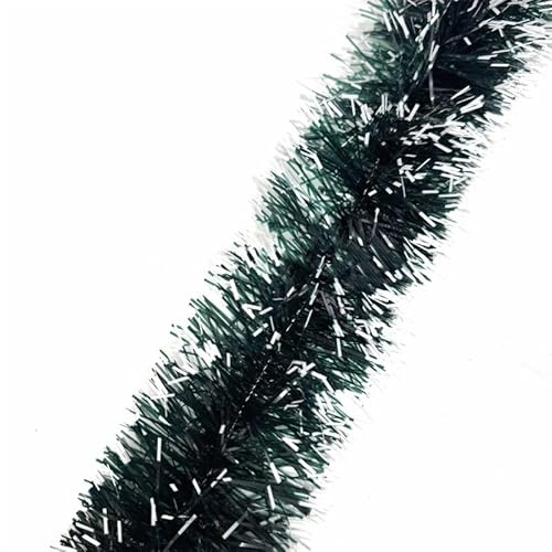 Hrlace Weihnachtsgirlande Weihanachtskranz Tannengirlande Dekogirlande Tür Kugelkranz Weihnachtsdeko Künstlich Dekogirlande für Kamin Treppe Garten Hof Xmas Baum Deko, Dunkelgrün 11cm x 1m 8 Stück