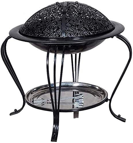 ABBNIA Braciere da Esterno Bracieri da Esterno a Legna Portatile per braciere da Giardino, Patio, con riscaldatore con Copertura a Rete