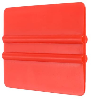 sourcing map Rasqueta de vinilo, herramienta de rasqueta de vinilo para coche, 4 pulgadas, espátula de plástico para envoltura de coche, fabricación de letreros, ventana, rojo, rectangular