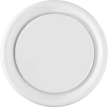 White ABS Extract Ceiling Valve 125mm Air Ventilation Diffuser - Used to Control The Flow or Direction of air Within a Ventilation System for Proper air Distribution.