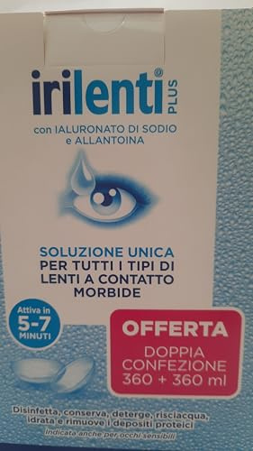 Irilenti Plus Soluzione per Lenti a Contatto Morbide, Disinfezione e Idratazione, 360 ml