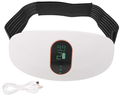 Weißes Taillenmassagegerät aus Abs, Tragbares Massagegerät | Massagegürtel für Bauch und Taille, Elektrische Ausführung, Kompakte Form für Unterwegs