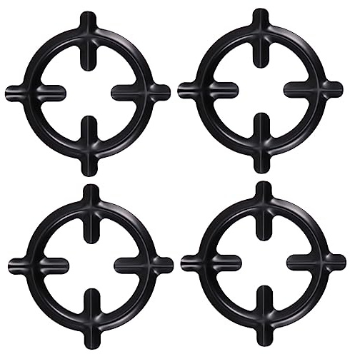 Tofficu 4pièces Support Pour Cafetière Italienne Anneaux Réducteurs De Gaz Support Pour Poêle Fonte Pour Brûleurs à Gaz Compatible Avec Cuisinières à