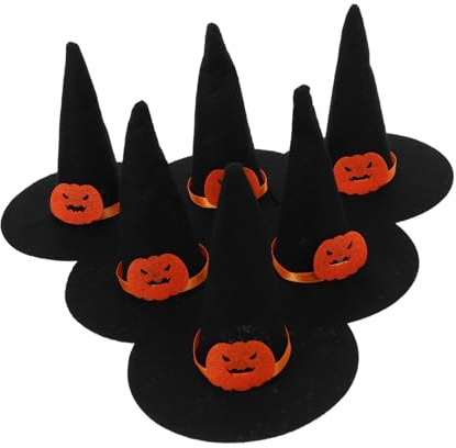 GOOHOCHY 6 Mini Filthäxhatt Minihatt För Hantverk Traditionell Hatt Herr Halloween Dekoration Högtidshatt Små Hattar Elegant Halloweendekoration Flaskhatt