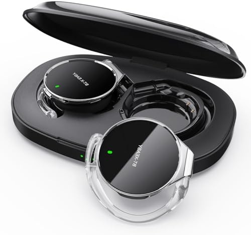 On Ear Headphones Bluetooth 5.4, Noise Cancelling Open Ear Headphones Wireless, Water-Drop Shaped Clip On Sport Headset Bluetooth with 4 Microphone, Comfort Fit Earphones with Long Battery Life