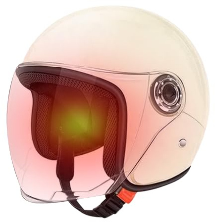 Helmet for Motorcycle, Motorcycle Half Face Helmet, Protective Gear with Visor, for Outdoor Riding, Adventure, Commuting, Sportbike, Scooter