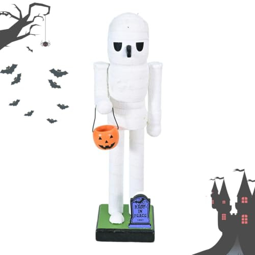 Halloween Nötknäckare Av Trä Skrämmande av Trä Feststämd Dekorativ