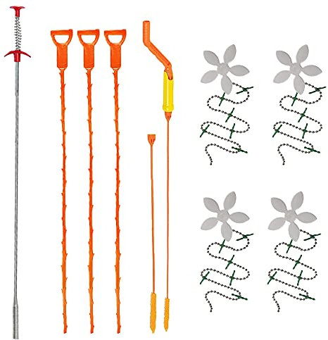 10 Stück Haarabflussfänger und Abflussverstopfungsentferner Werkzeug, Haarentferner Abflussreiniger Werkzeug Duschablaufschutz für Küchenrohr Abfluss Kanalisation Toilette Badezimmer Badewanne