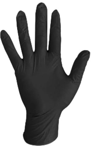 Générique Gants de Travail résistant à l'usure 20pcs Noir/Bleu Gants jetables Latex Vaisselle/Cuisine/Travail/Caoutchouc/Jardin Gant Universel for la Gauche et Main Droite (Color : Black, Size : M)