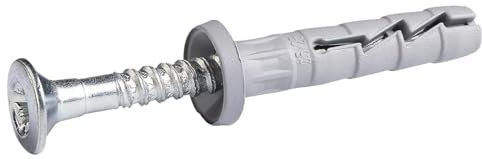 Rawl FX-N-C Nylon Hammer in Fixing with Cylindrical Head Screw 6mm 80mm Pack of 50