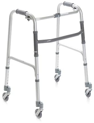 Moretti Aluminium-Rollator mit 4 Clik-Rollen (belastbar bis 130 Kilogramm)